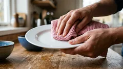 Keittiöpyyhkeet. Miksi lautasten ja kuppien kuivaaminen pyyhkeellä voi olla huono tapa